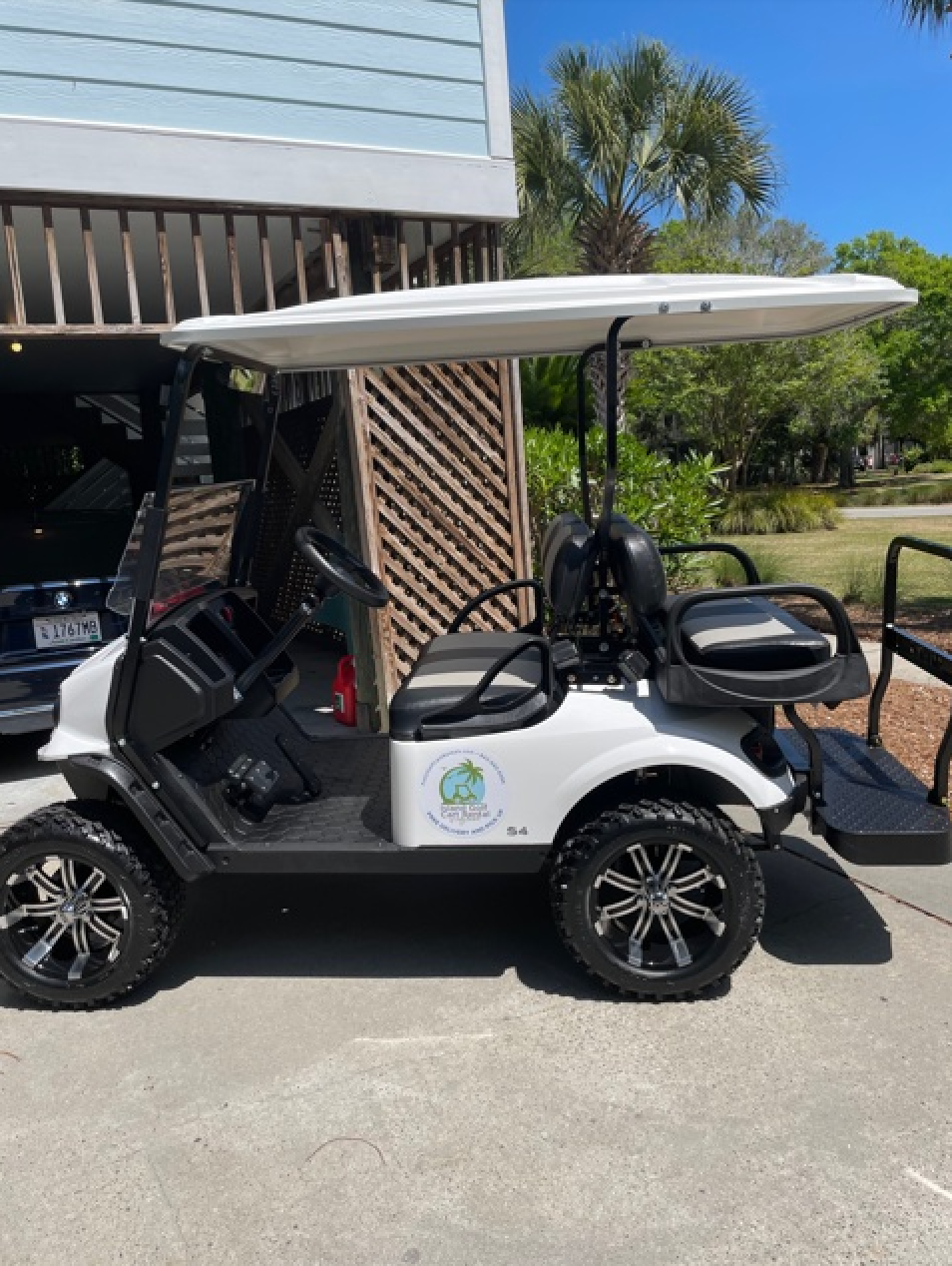 Rent the Custom Lifted Gas 4 Seat Golf Cart Island Golf Cart Rental of Folly Beach
