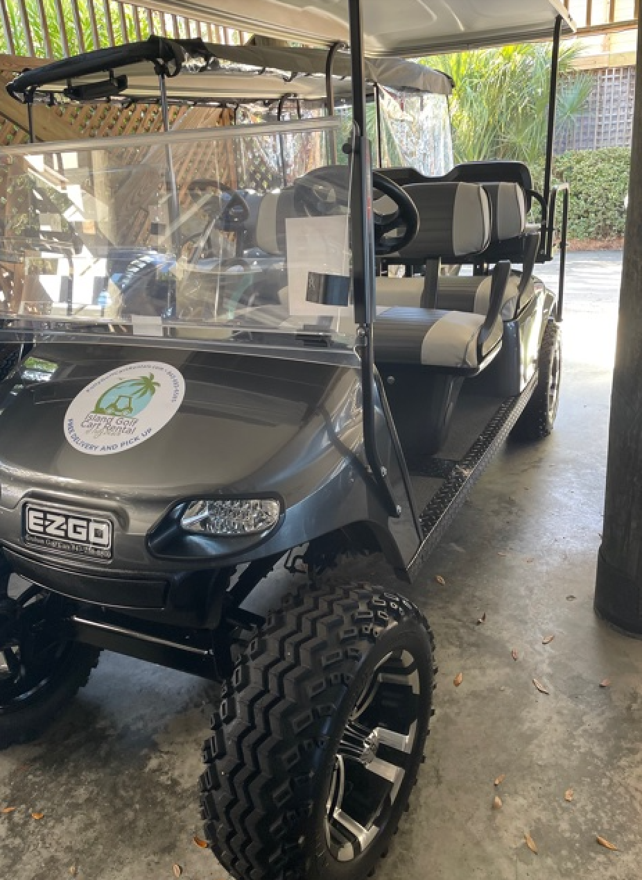 Rent the Custom Lifted Gas 6 Seat Golf Cart Island Golf Cart Rental of Folly Beach